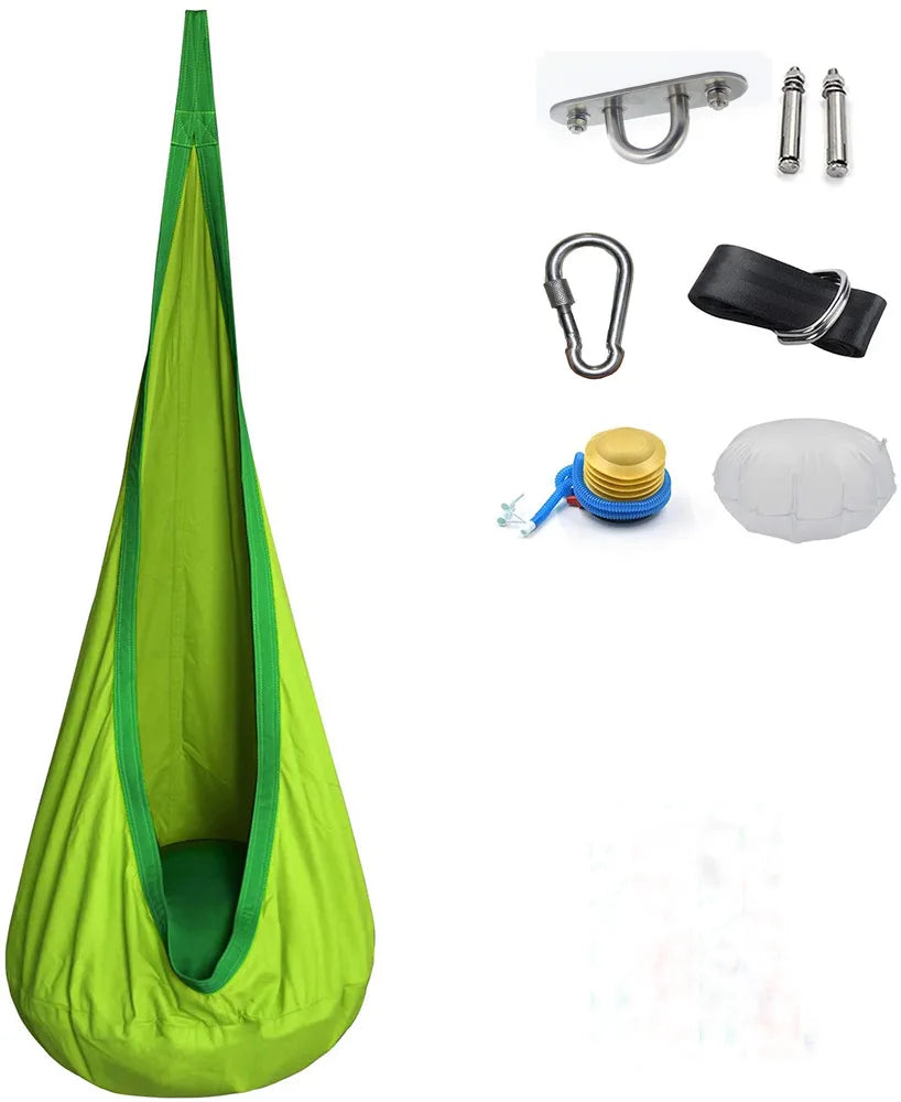 Children's Hanging Chair Swing with Inflatable Cushion