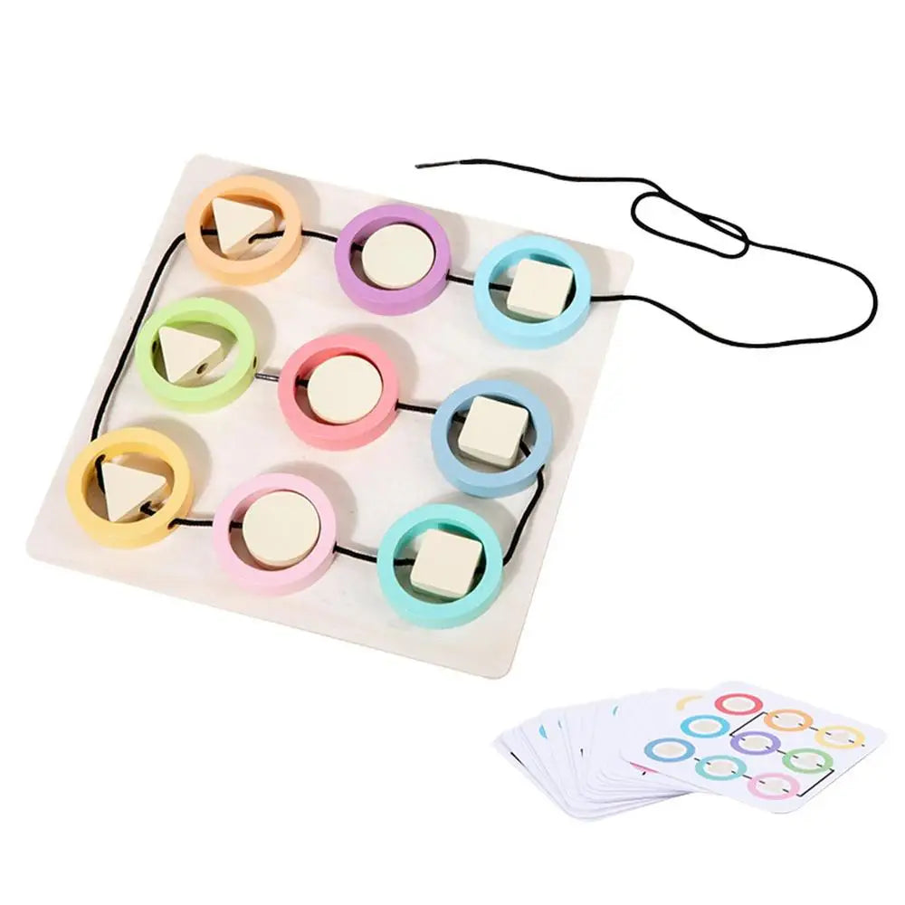 Wooden Lacing and Stringing Puzzle Toy