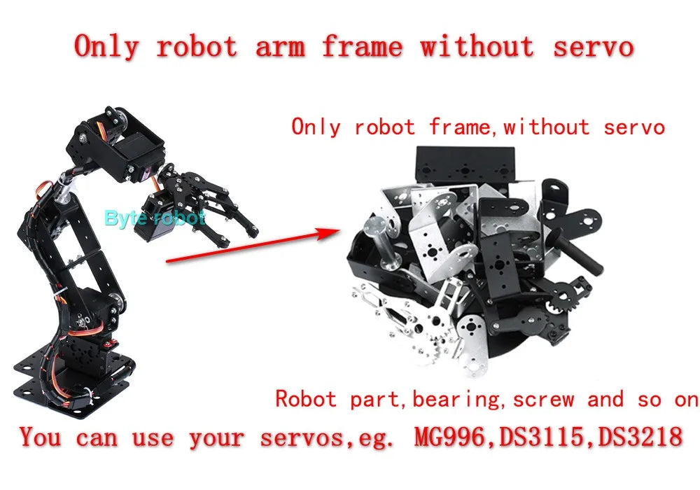 Programmable 6-Axis Robotic Arm Kit with Tutorials