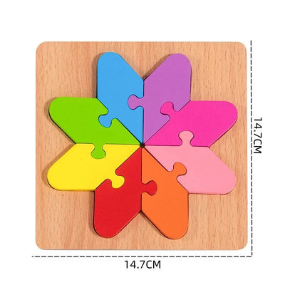Wooden Tangram Puzzle Montessori Toy for Kids