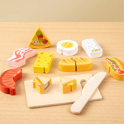 Montessori Wooden Kids Cutting Fractional Fruit