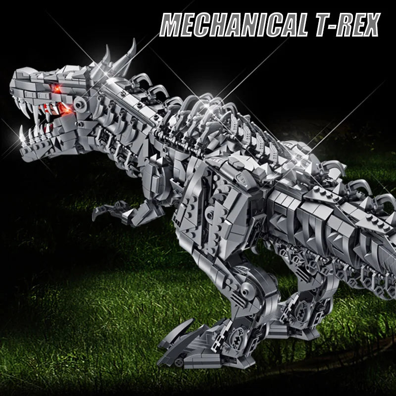 Dinosaur Building Blocks Set – Large T-Rex with Lights