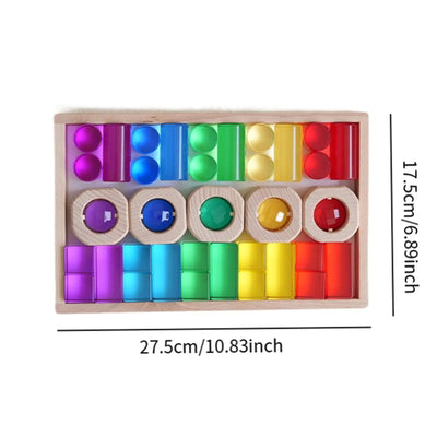 Rainbow Stacking Cubes for Fine Motor Skills