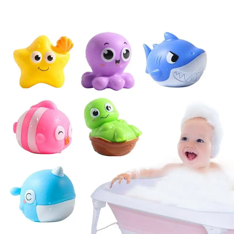 Light Up Floating Bath Toys Set