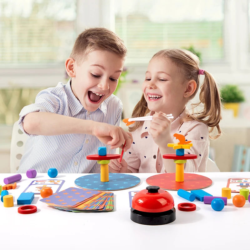 Montessori Activity Board – Wooden Bead & Clip Toy