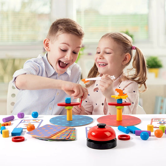 Montessori Activity Board – Wooden Bead & Clip Learning Toy