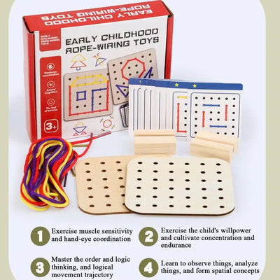 Wooden Threading Set for Fine Motor Skills