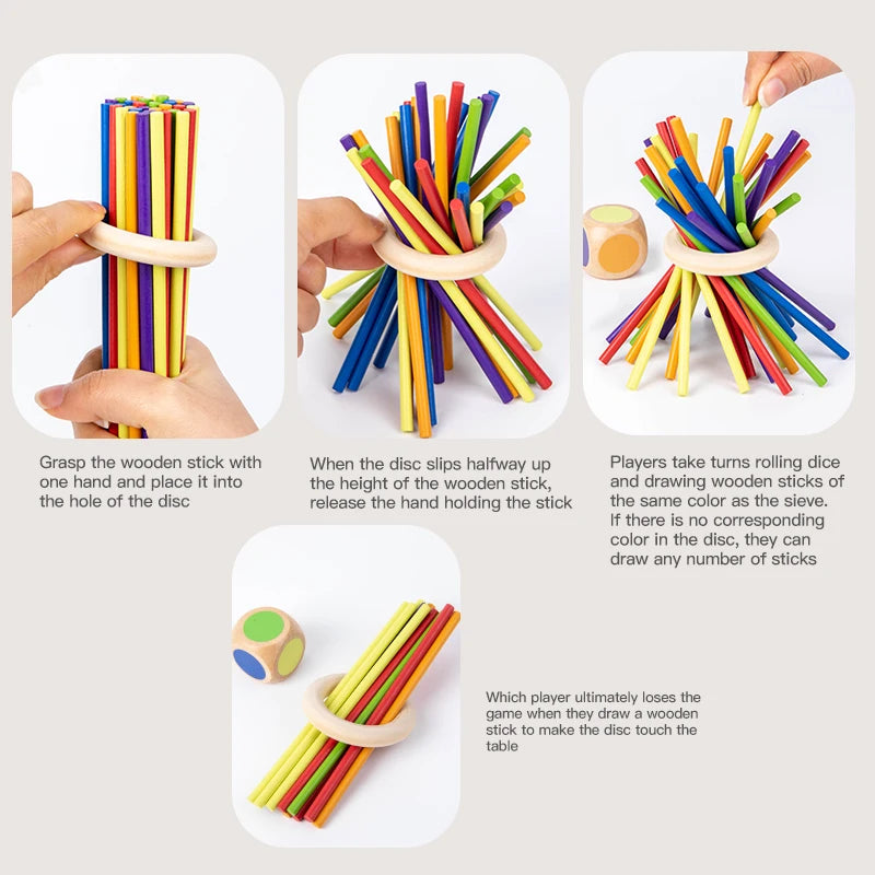 Montessori Stick Puzzle – Acrylic Cylinder Strategy Toy