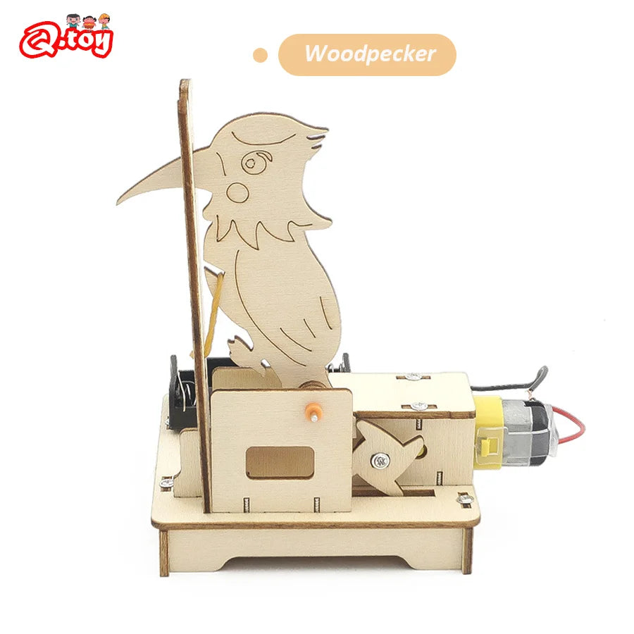 DIY Woodpecker Puzzle STEM Toy for Kids