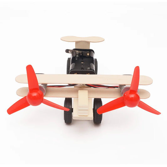 Twin Engine Aircraft Wooden STEM Toy for Learning Fun