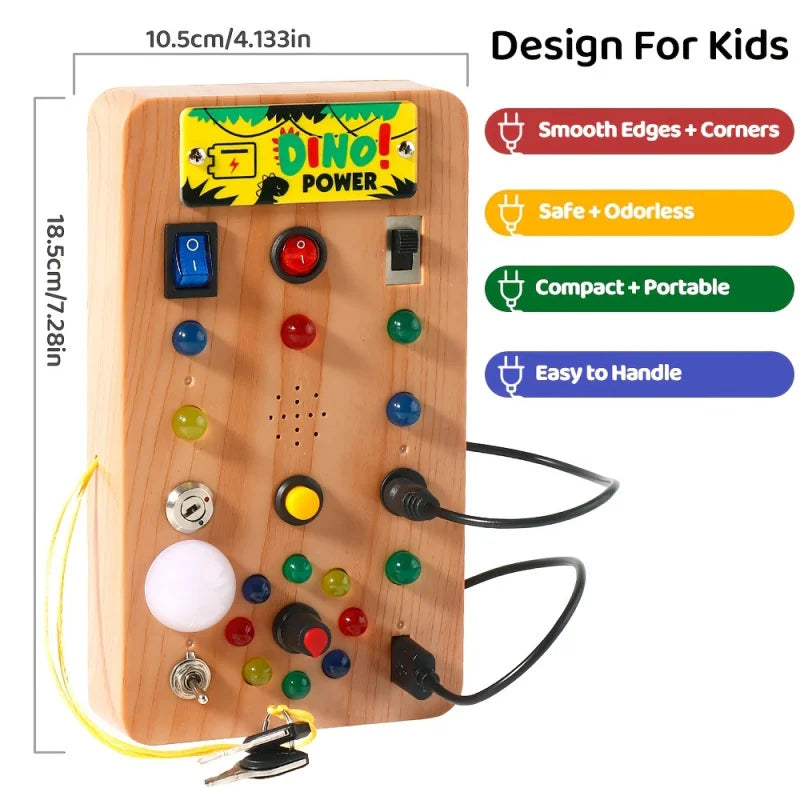 Montessori Sensory Board – Light Switch Activity Toy