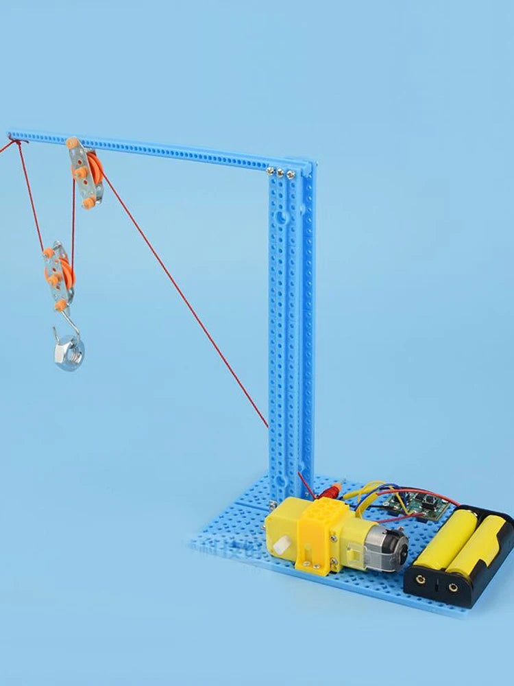 Electric Pulley Crane STEM Kit for Kids