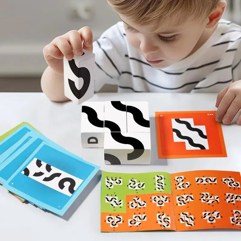 Rotating Puzzle Building Blocks for Brain Development