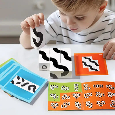 Rotating Puzzle Building Blocks for Brain Development