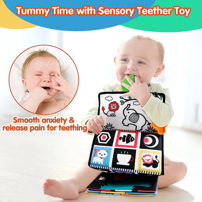 Newborn Sensory Toy – Crinkle Book with Mirror for Brain Development