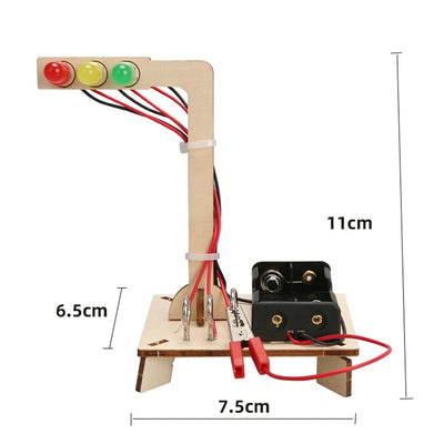Wooden Traffic Light Model Science Toy