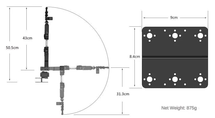 Programmable 6-Axis Robotic Arm Kit with Tutorials