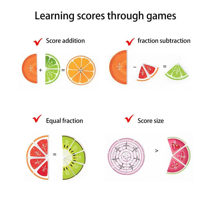 Fruit Fraction Math Toy for Early Learning