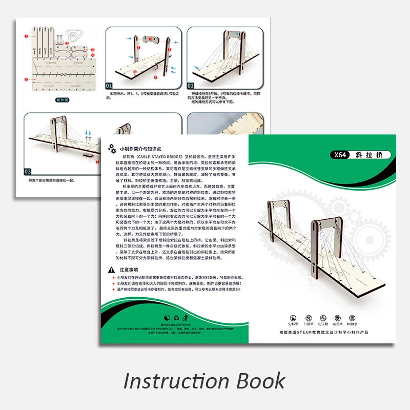 DIY Cable Bridge STEM Model Kit