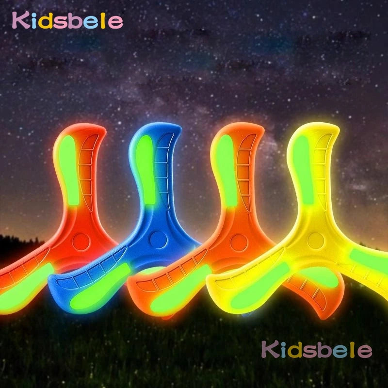 LED Light-Up Boomerang Flying Toy Set