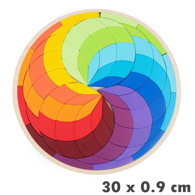 Montessori Rainbow Blocks – Geometry Puzzle