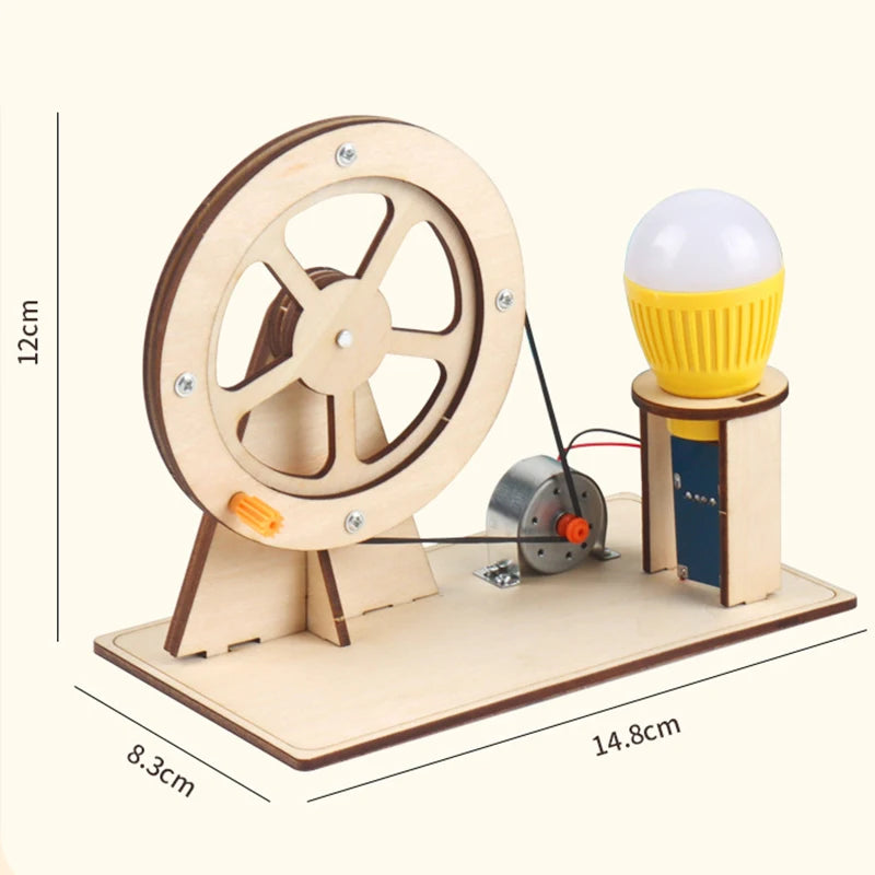 Wooden Hand Generator STEM Toy