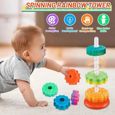 Montessori Colorful Gear Ring Stacker