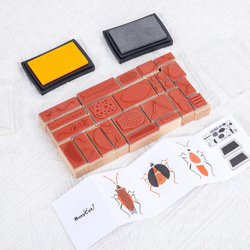 DIY Insect Stamp Montessori Art Toy for Kids