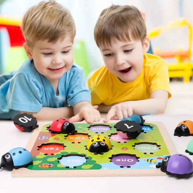 Ladybug Counting and Number Matching Game