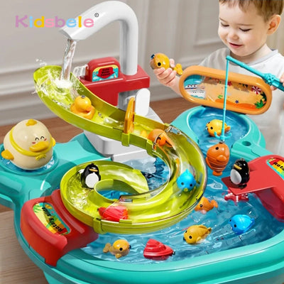 Kids Kitchen Sink and Fishing Toy Set