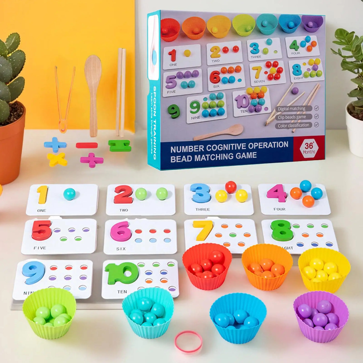 Silicone Number Counting Beads Toy