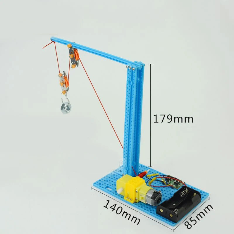 Electric Pulley Crane STEM Kit for Kids