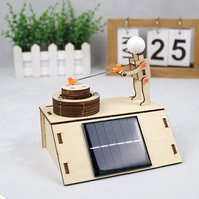 Solar Grinding Mill DIY Physics Toy for Kids