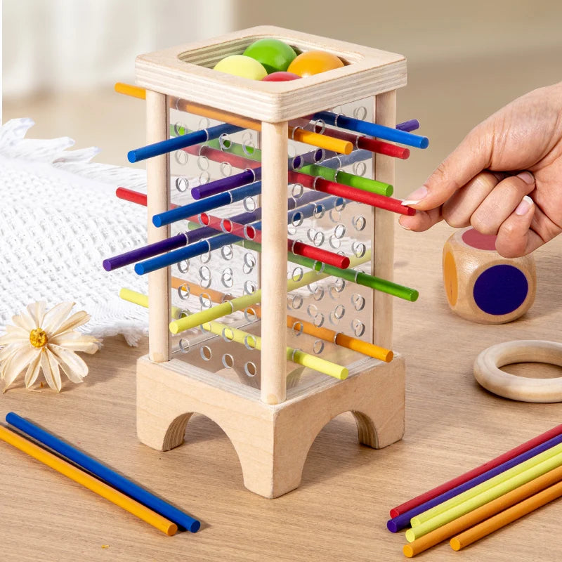 Montessori Stick Puzzle – Acrylic Cylinder Strategy Toy