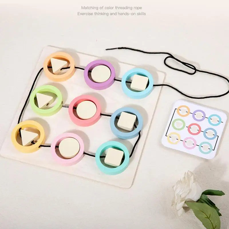 Wooden Lacing and Stringing Puzzle Toy