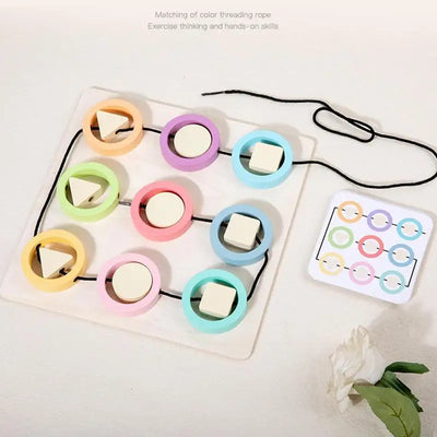 Wooden Lacing and Stringing Puzzle Toy