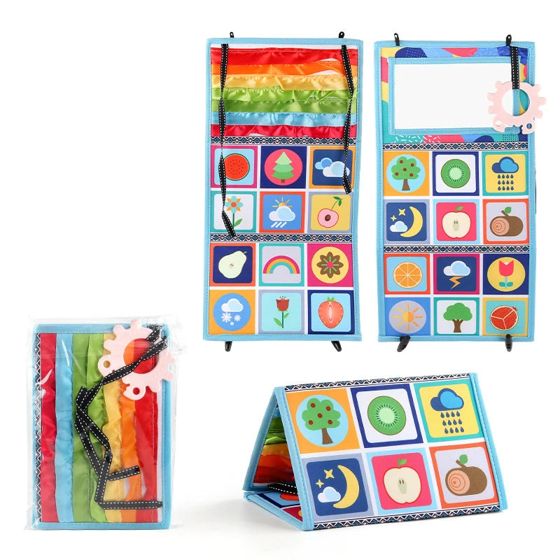 Newborn Sensory Toy – Crinkle Book with Mirror for Brain Development