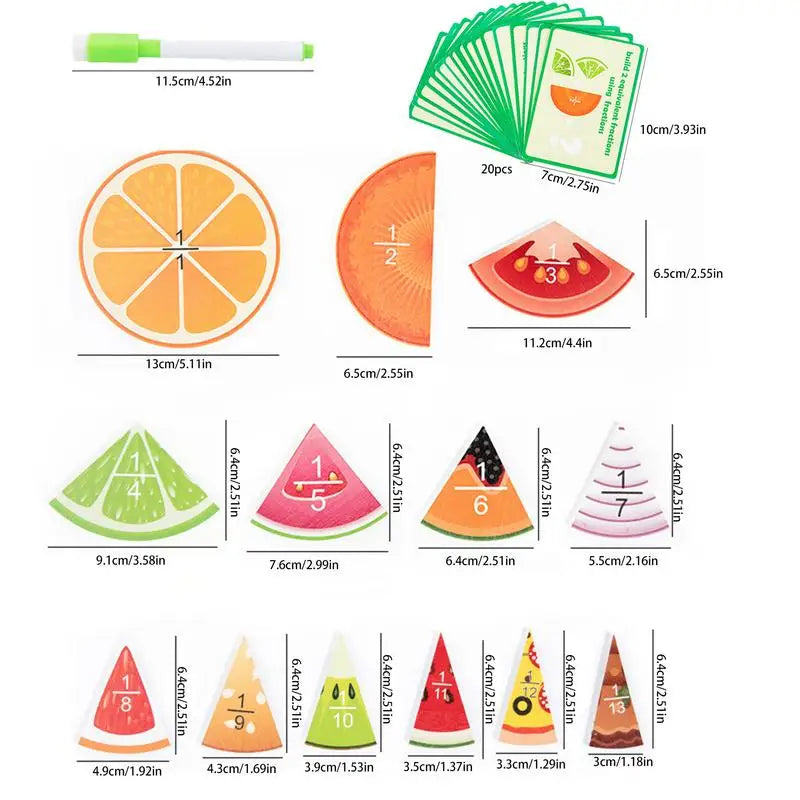 Fruit Fraction Math Toy for Early Learning
