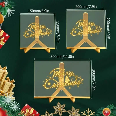 Kids Glow Art Board – Clear Acrylic Drawing Pad with Stand