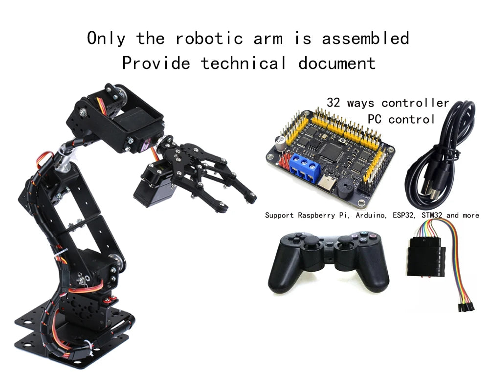 Programmable 6-Axis Robotic Arm Kit with Tutorials