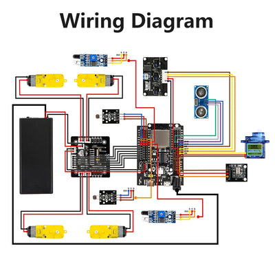 WiFi 4WD Smart Car Kit with ESP32
