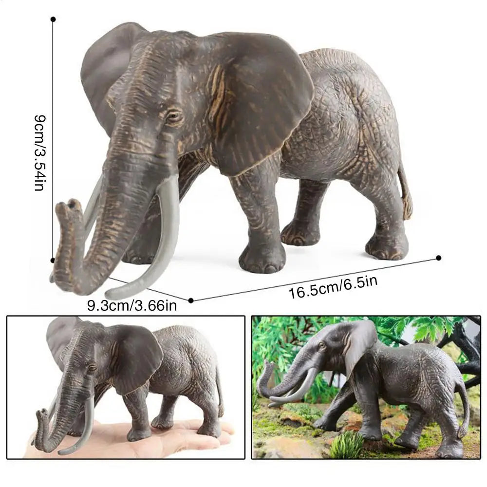 Realistic Elephant Figurine for Kids