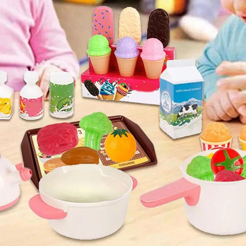 Play Kitchen Set with Pots and Pans