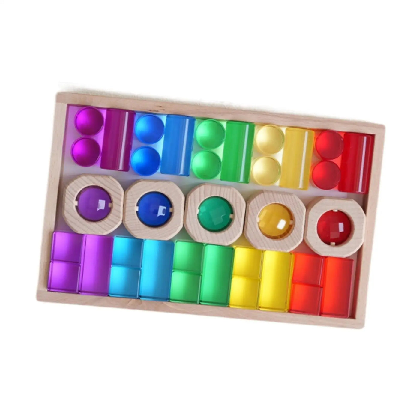 Rainbow Stacking Cubes for Fine Motor Skills