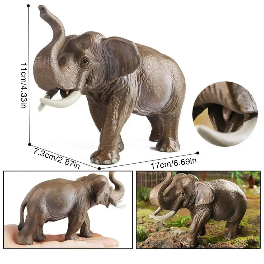 Realistic Elephant Figurine for Kids