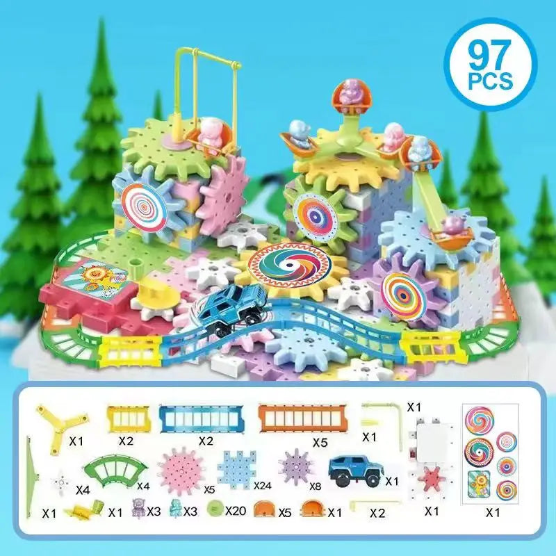 STEM Gear Building Set – Motorised Blocks & Rail Car