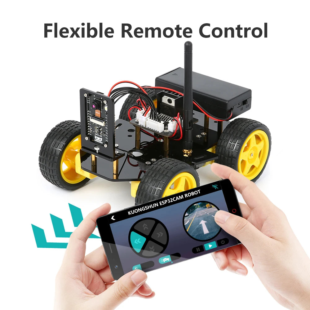 Smart 4WD Robot Car Kit with Camera & WiFi