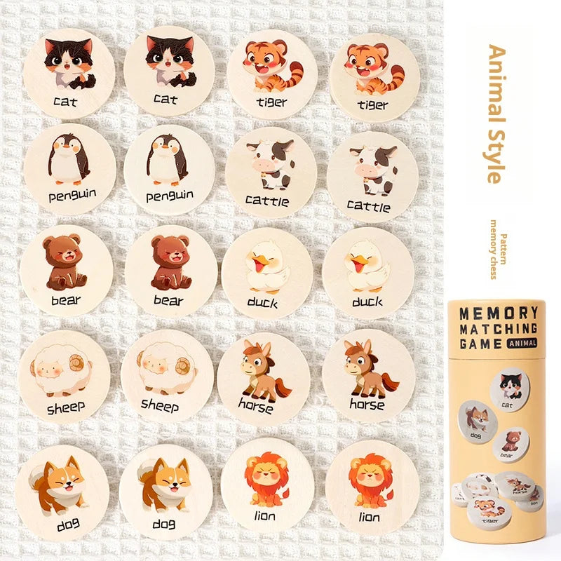 Wooden Memory Puzzle – Focus & Learning Game for Kids