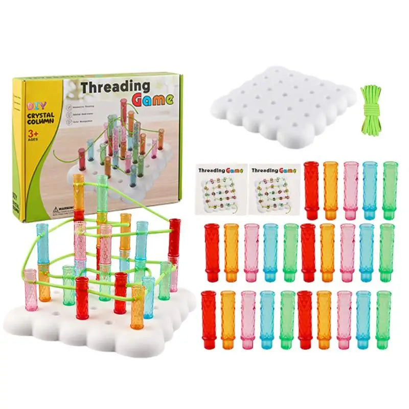 Threading and Stacking Battle Blocks Game