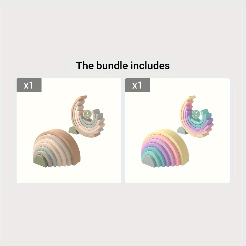 Montessori Rainbow Stacker – Sensory Puzzle for Toddlers.